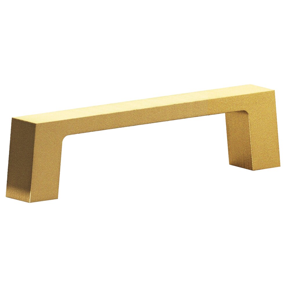 Colonial Bronze 3 1/2" Centers Rectangular Pull in Frost Brass