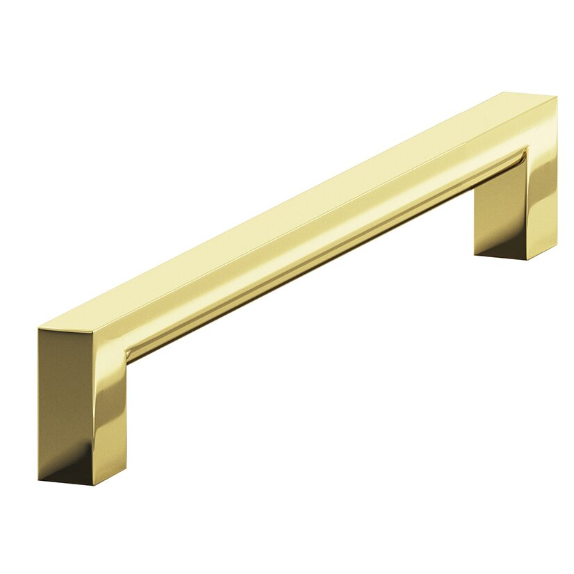 Colonial Bronze 5" Centers Cabinet Pull in Polished Brass
