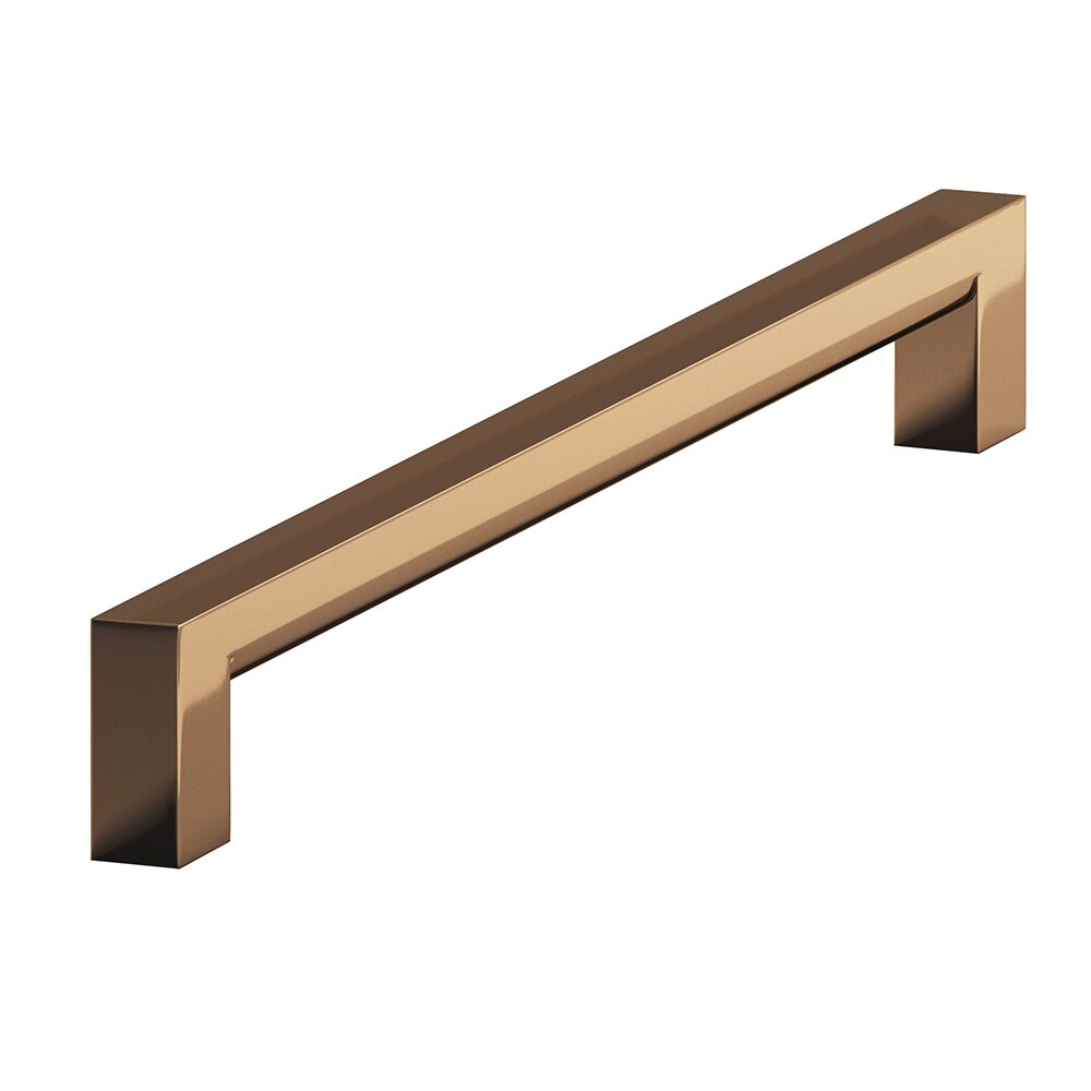 Colonial Bronze 6" Centers Rectangular Pull in Polished Bronze