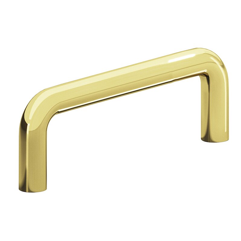 Colonial Bronze 2 1/2" Centers Wire Pull in Polished Brass Unlacquered