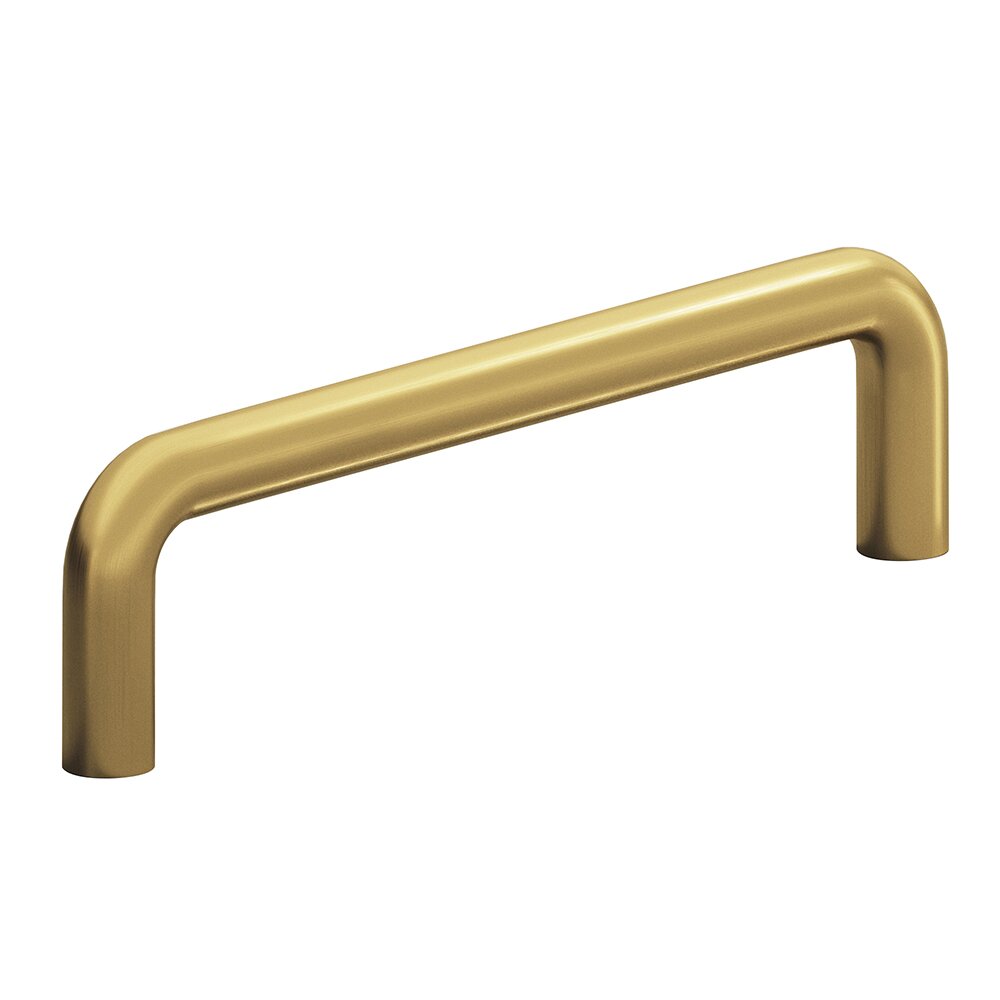 Colonial Bronze 3 1/2" Centers Wire Pull in Unlacquered Satin Brass
