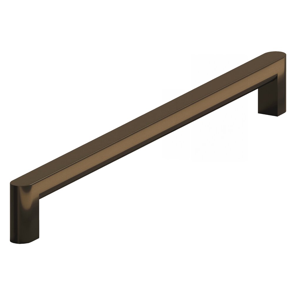 Colonial Bronze 10" Centers Square Cabinet Pull With Rounded Back And Ends In Unlacquered Oil Rubbed Bronze