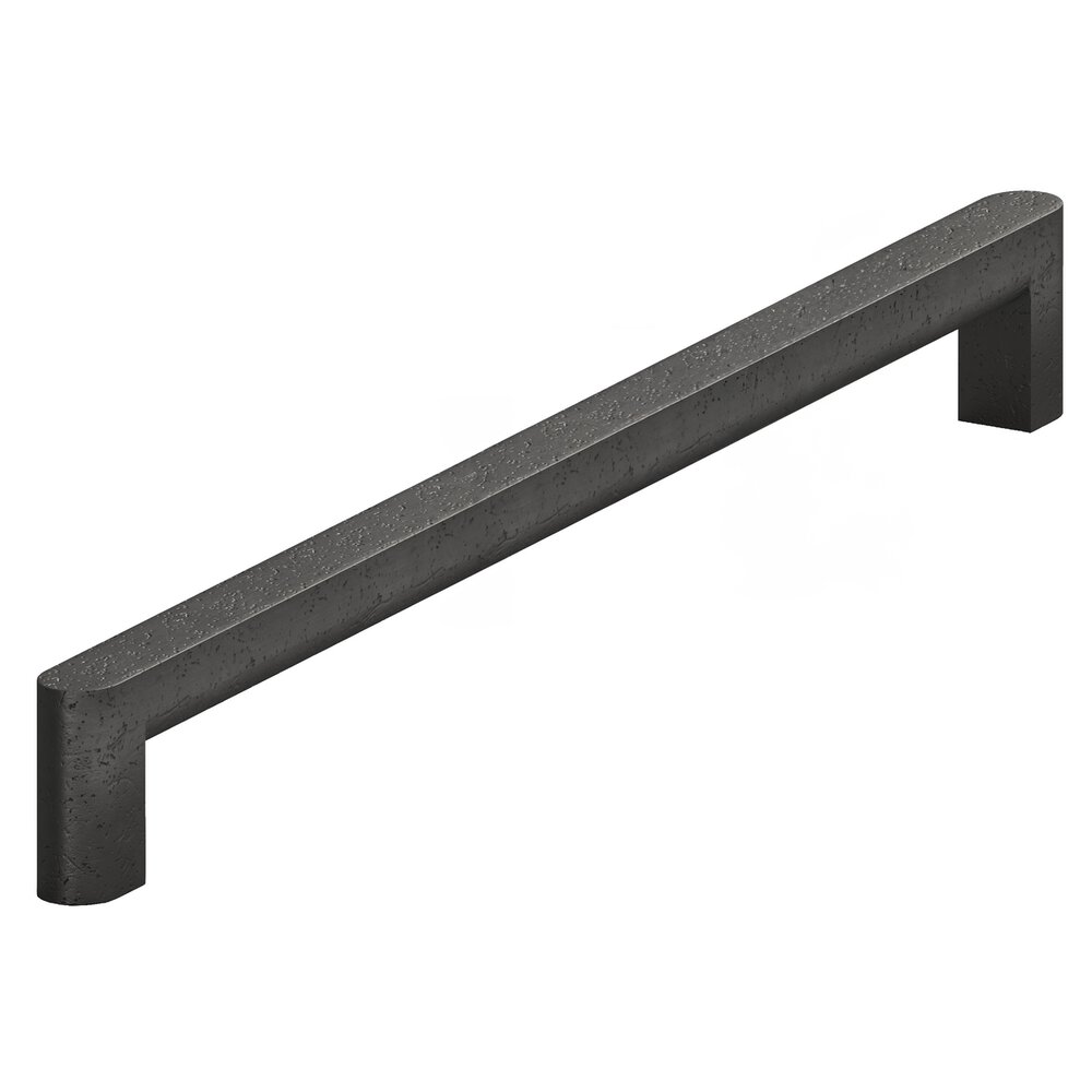 Colonial Bronze 10" Centers Square Cabinet Pull With Rounded Back And Ends In Distressed Satin Black