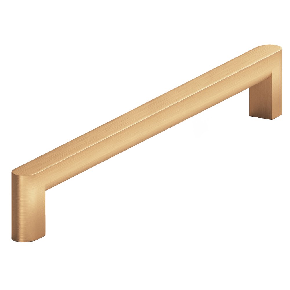 Colonial Bronze 8" Centers Square Cabinet Pull With Rounded Back And Ends In Matte Satin Bronze
