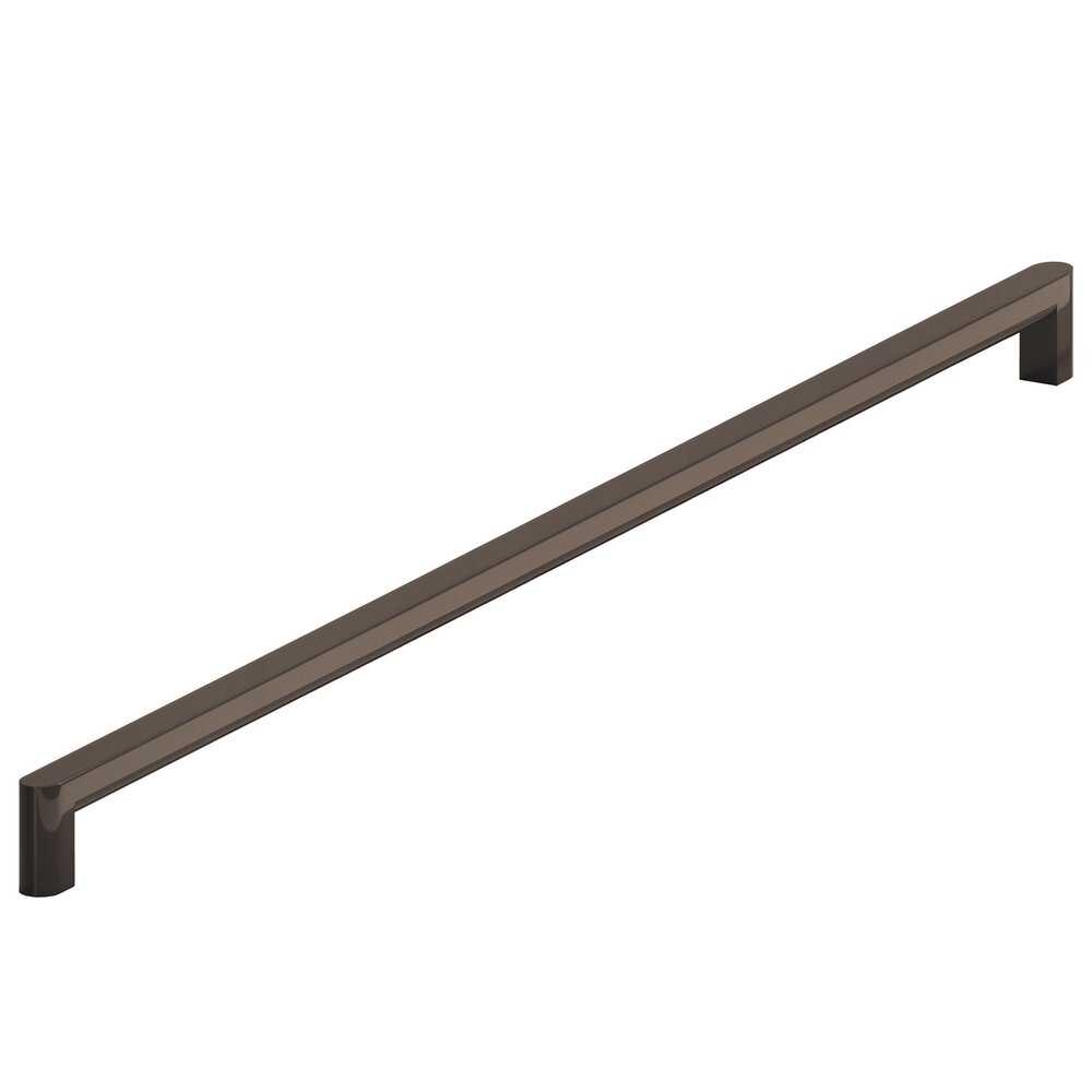 Colonial Bronze 24" Centers Square Appliance/Oversized Pull With Rounded Back And Ends In Dark Statuary Bronze