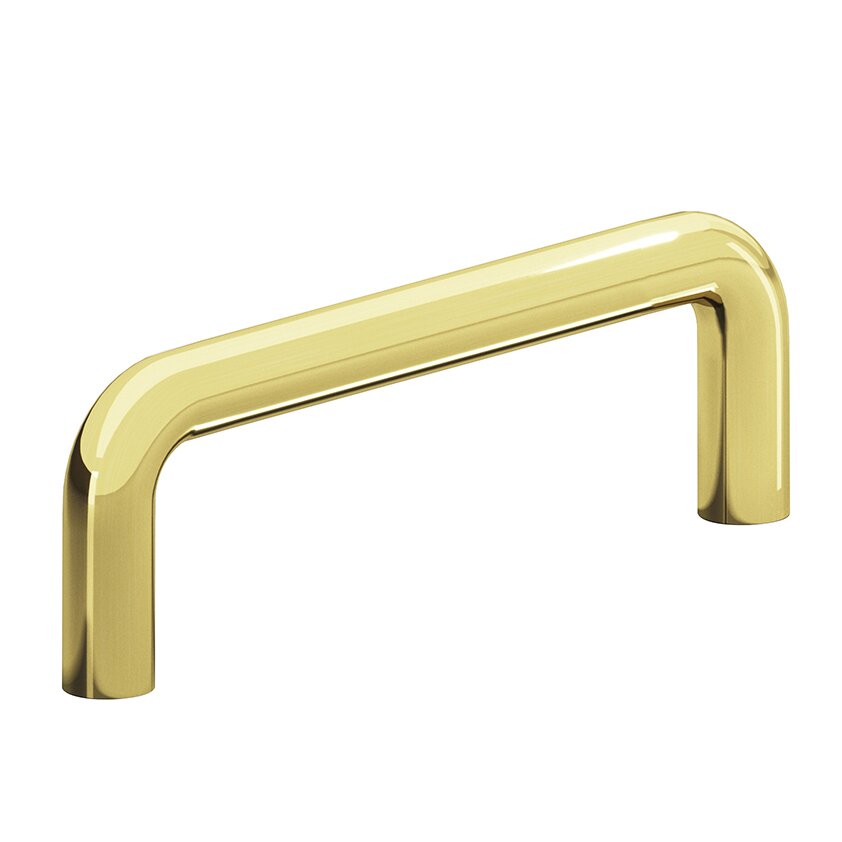 Colonial Bronze 2 3/4" Centers Wire Pull in Polished Brass Unlacquered