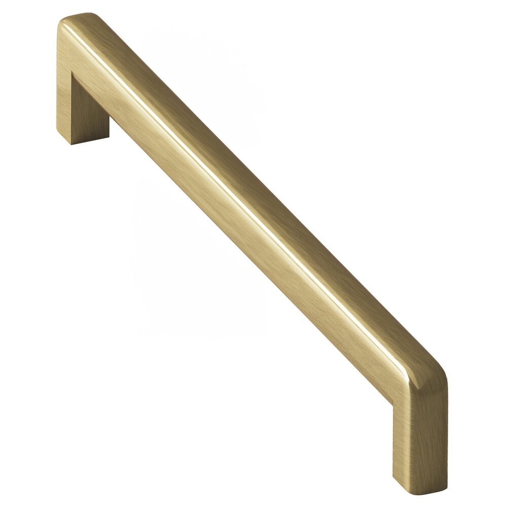 Colonial Bronze 10" Centers Square Cabinet Pull With Rounded Back And Radiused Edges In Antique Brass