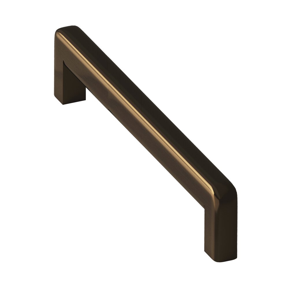 Colonial Bronze 8" Centers Square Cabinet Pull With Rounded Back And Radiused Edges In Unlacquered Oil Rubbed Bronze