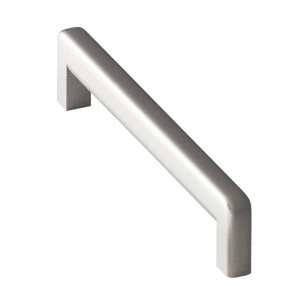 Colonial Bronze 8" Centers Square Cabinet Pull With Rounded Back And Radiused Edges In Frost Nickel