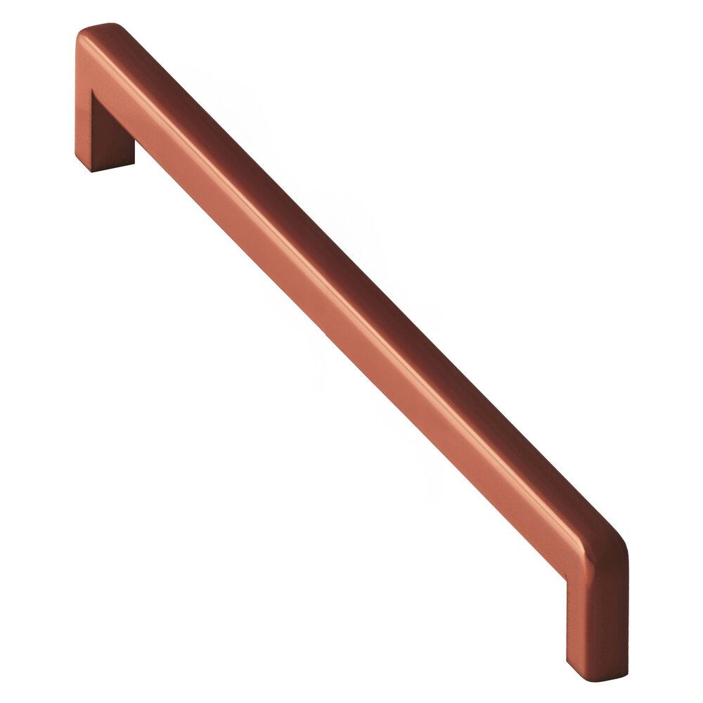 Colonial Bronze 12" Centers Square Cabinet Pull With Rounded Back And Radiused Edges In Matte Antique Copper