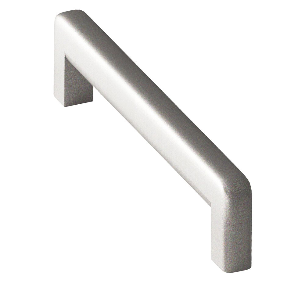 Colonial Bronze 6" Centers Square Cabinet Pull With Rounded Back And Radiused Edges In Frost Nickel