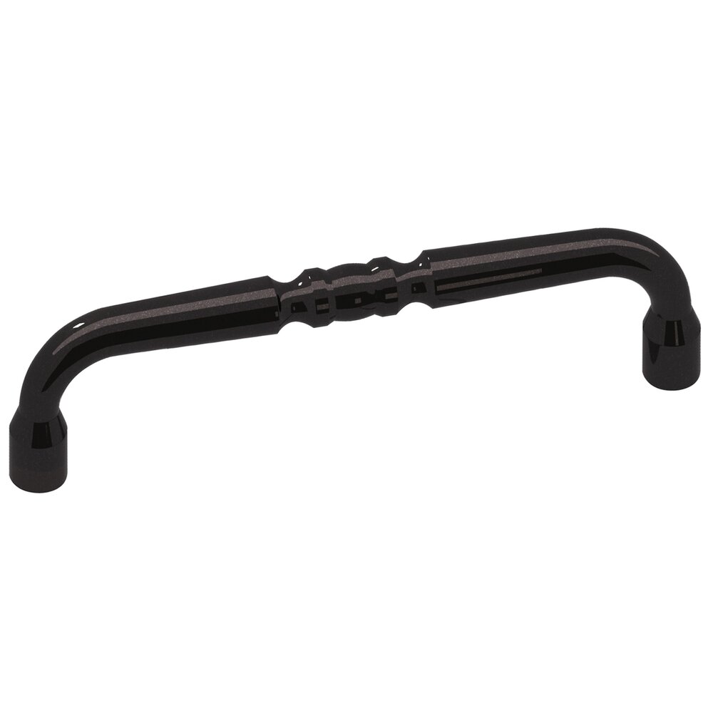 Colonial Bronze 6" Centers Scroll Pull in Satin Black