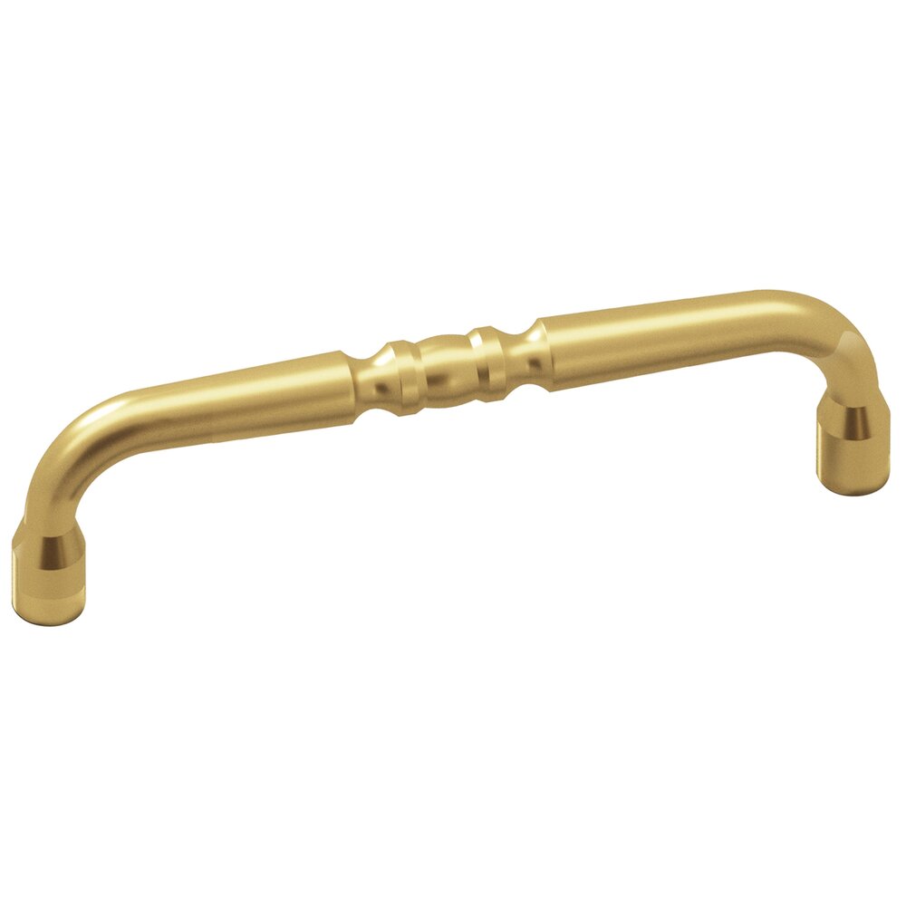 Colonial Bronze 6" Centers Scroll Pull in Satin Brass
