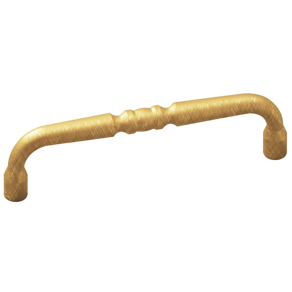 Colonial Bronze 6" Centers Scroll Pull in Weathered Brass