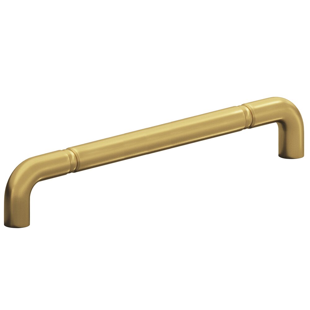 Colonial Bronze 8" Centers Beaded Low Clearance Appliance/Oversized Pull in Unlacquered Satin Brass