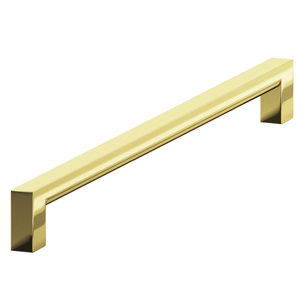 Colonial Bronze 10" Centers Rectangular Appliance/Oversized Pull in Polished Brass Unlacquered