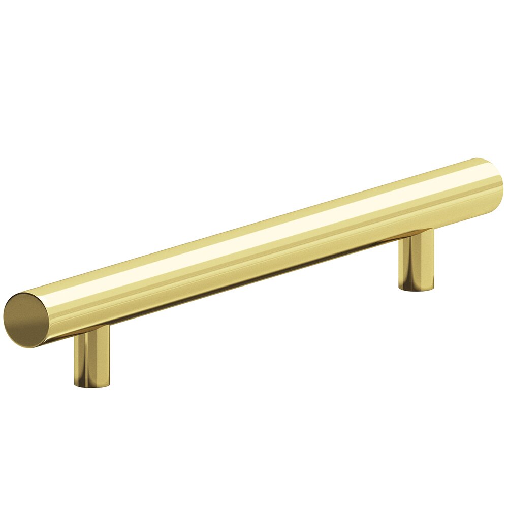 Colonial Bronze 6" Centers Low Clearance Pull in Polished Brass