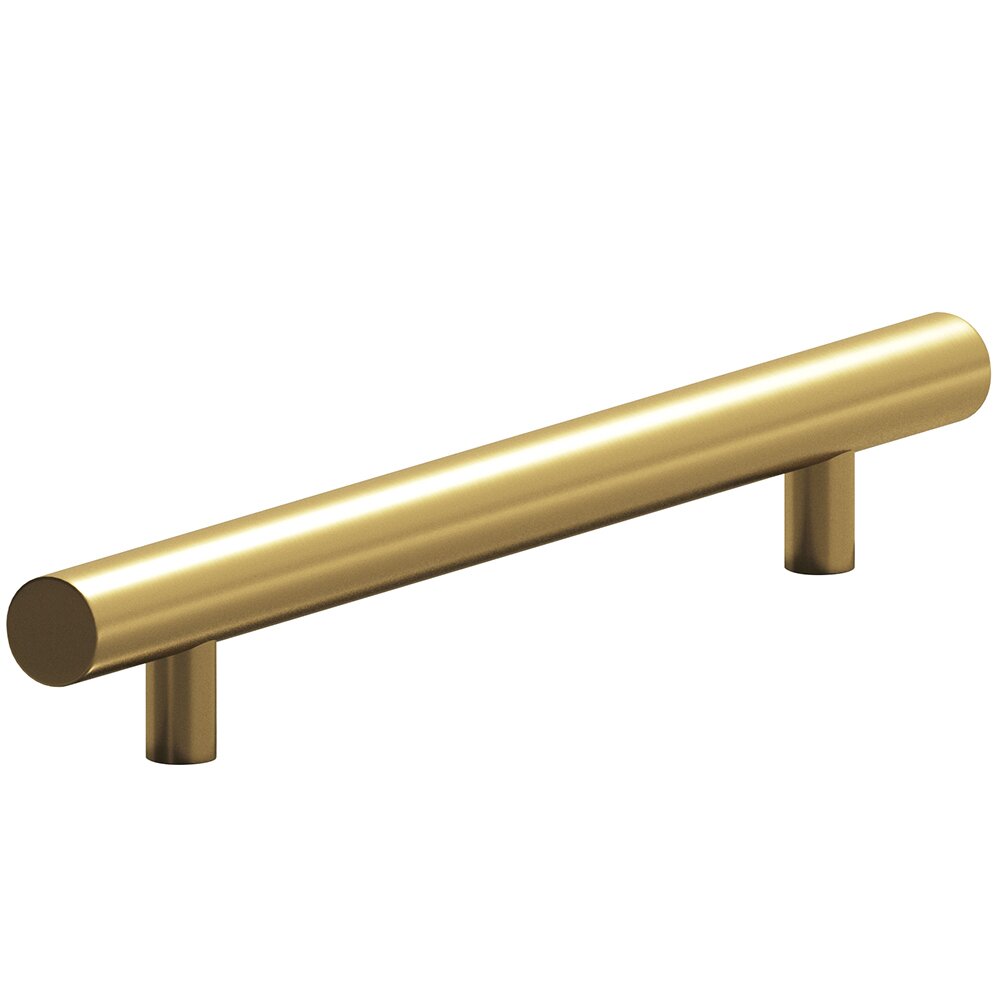 Colonial Bronze 6" Centers Low Clearance Pull in Satin Brass