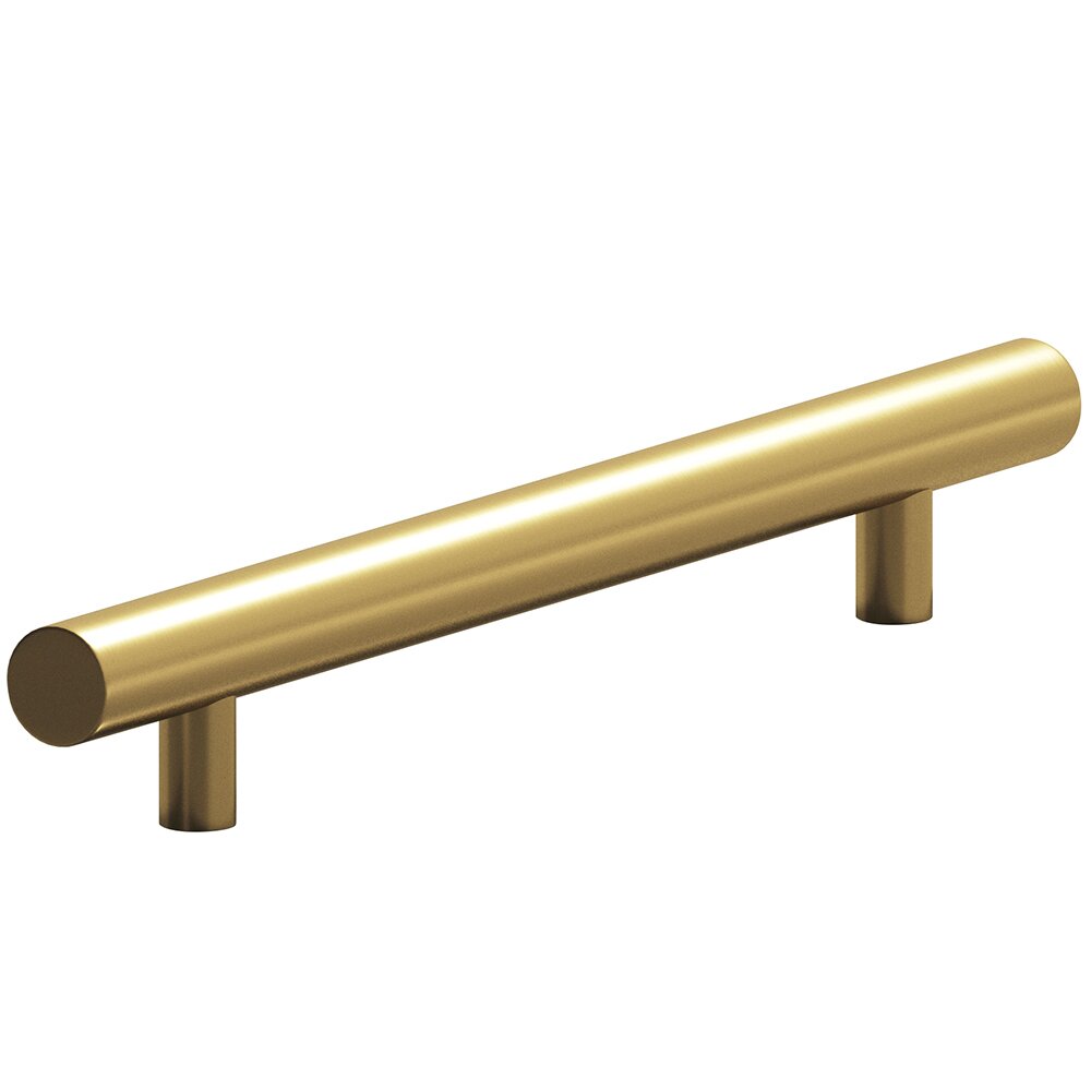 Colonial Bronze 6" Centers Low Clearance Pull in Unlacquered Satin Brass