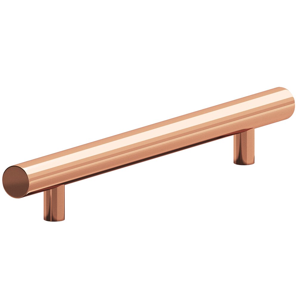 Colonial Bronze 6" Centers Low Clearance Pull in Polished Copper
