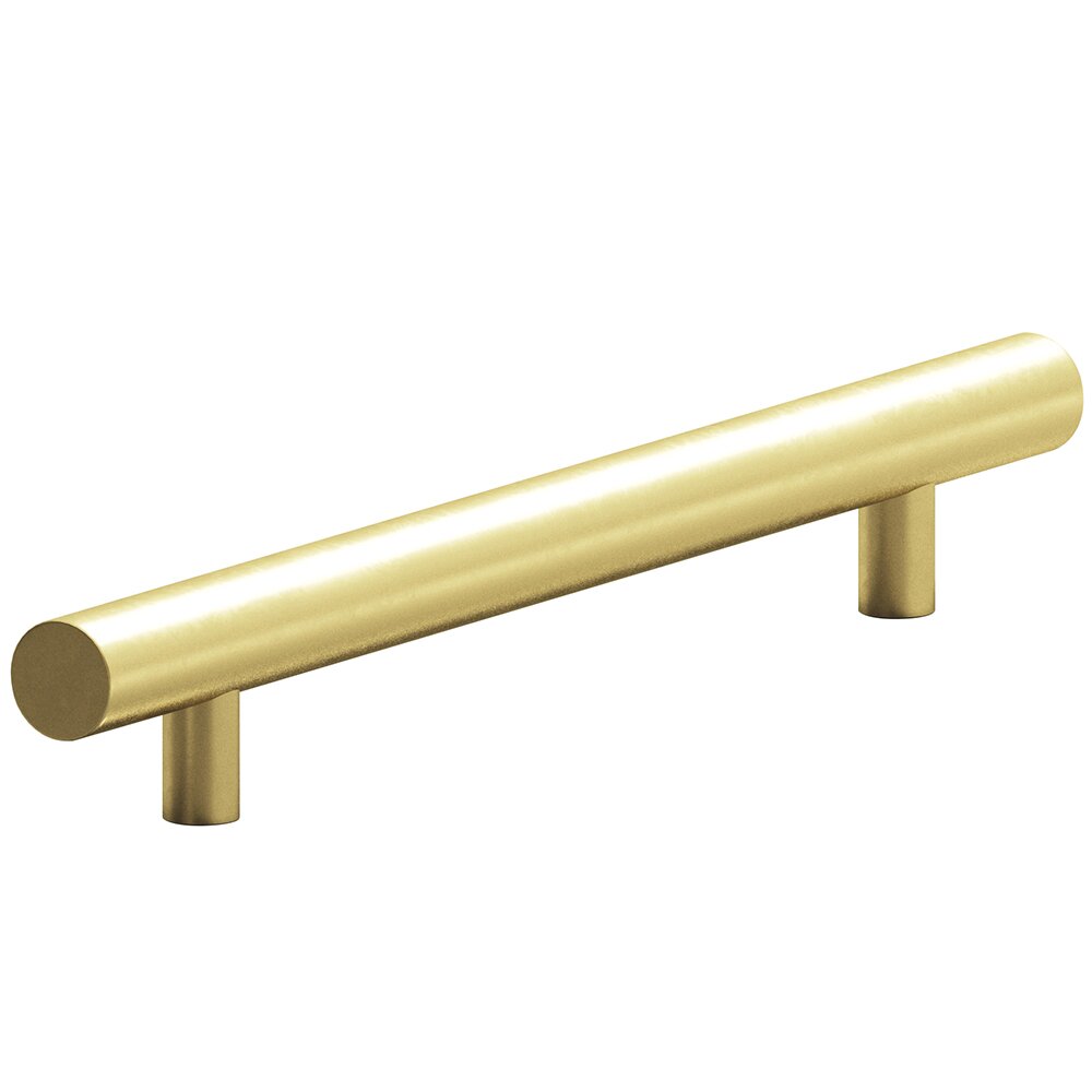 Colonial Bronze 6" Centers Low Clearance Pull in Matte Satin Brass