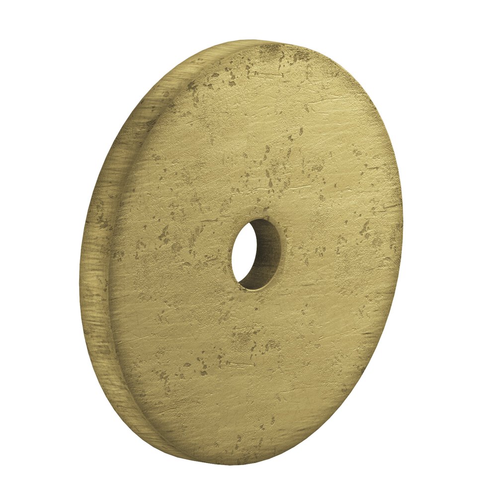 Colonial Bronze 1.75" Diameter Round Backplate In Distressed Antique Brass