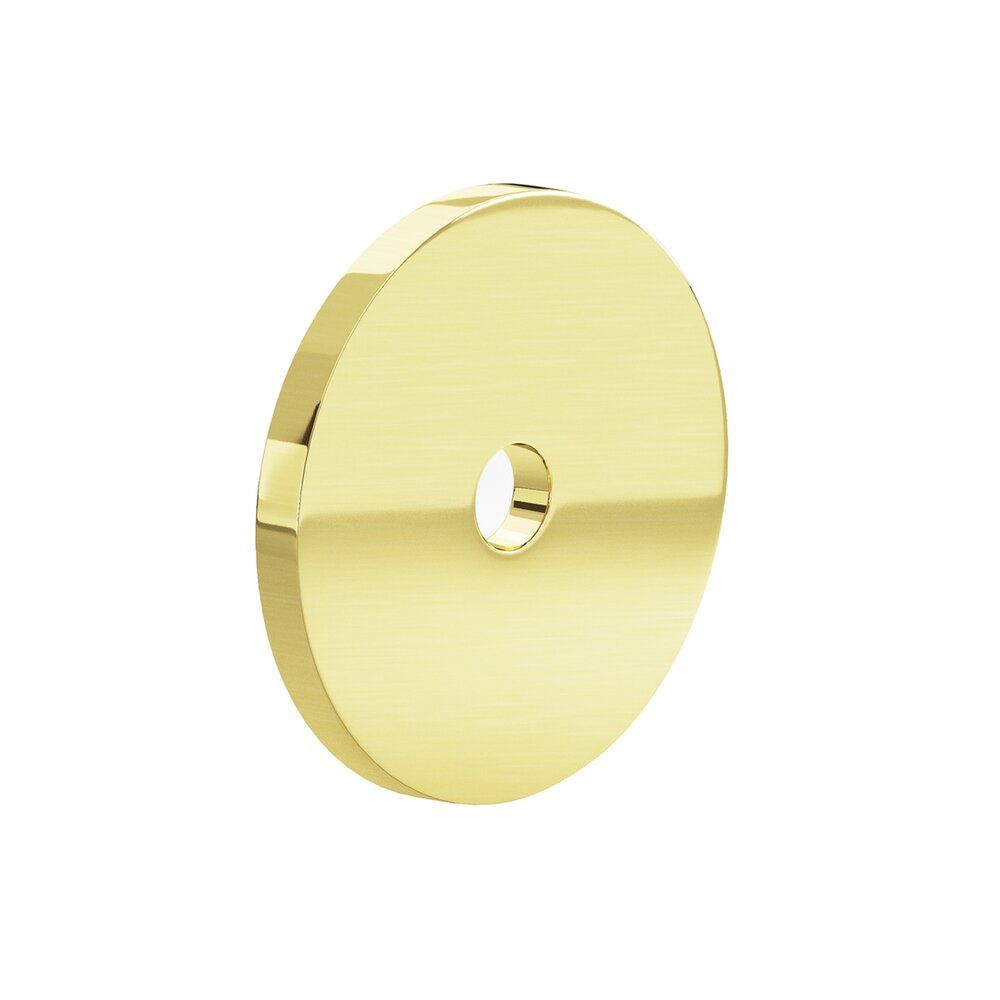 Colonial Bronze 5/8" Diameter Backplate in Polished Brass Unlacquered