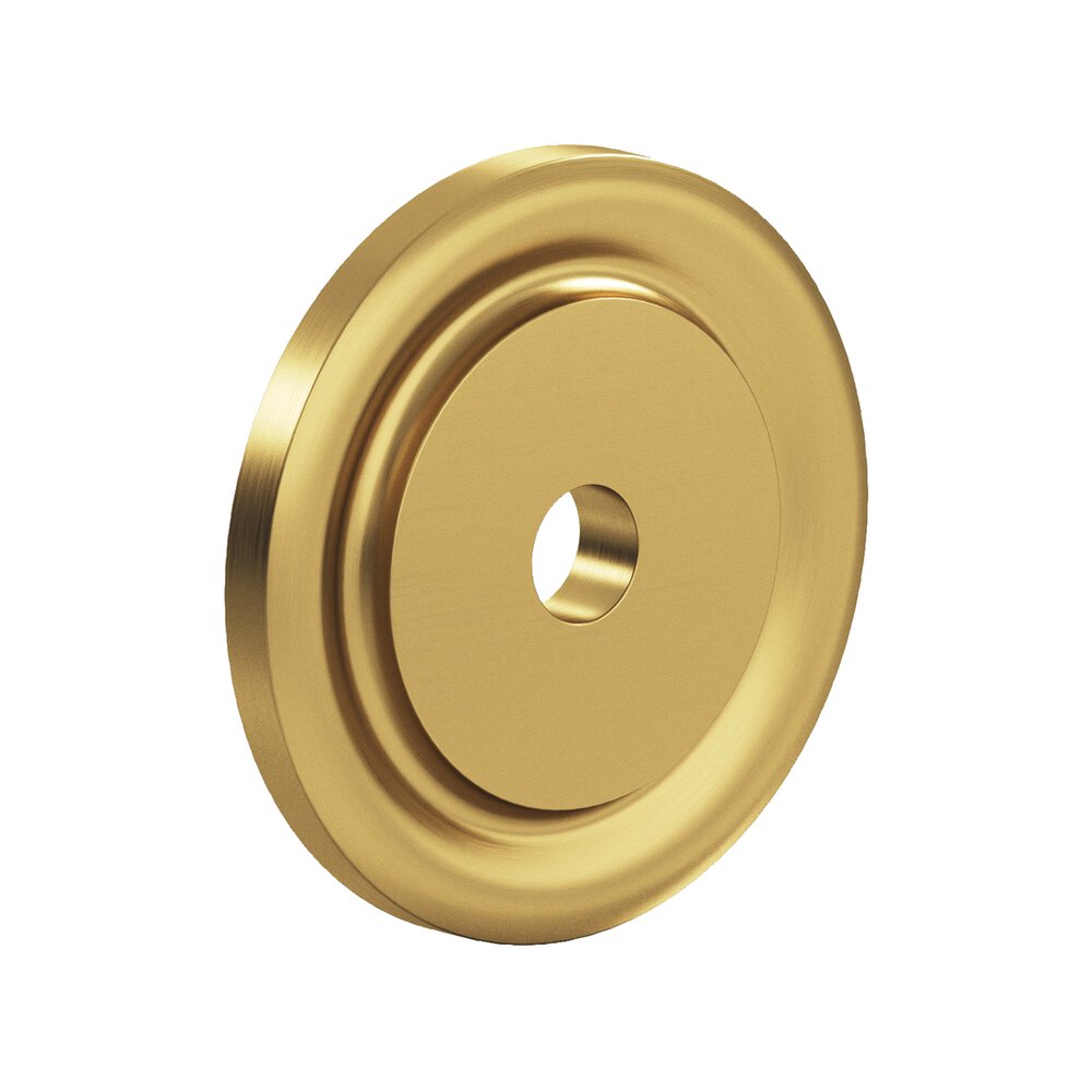 Colonial Bronze 1 3/4" Diameter Backplate in Unlacquered Satin Brass