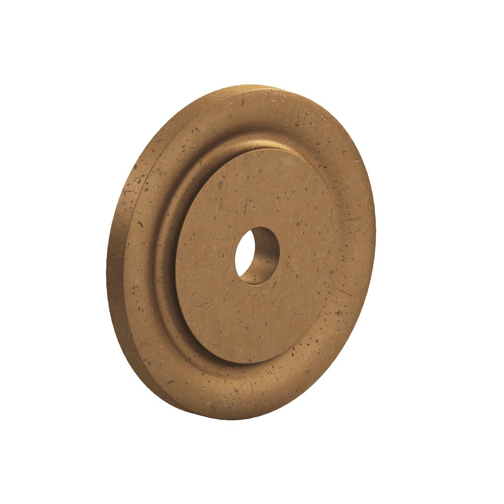 Colonial Bronze 1 1/2" Diameter Backplate in Distressed Statuary Bronze