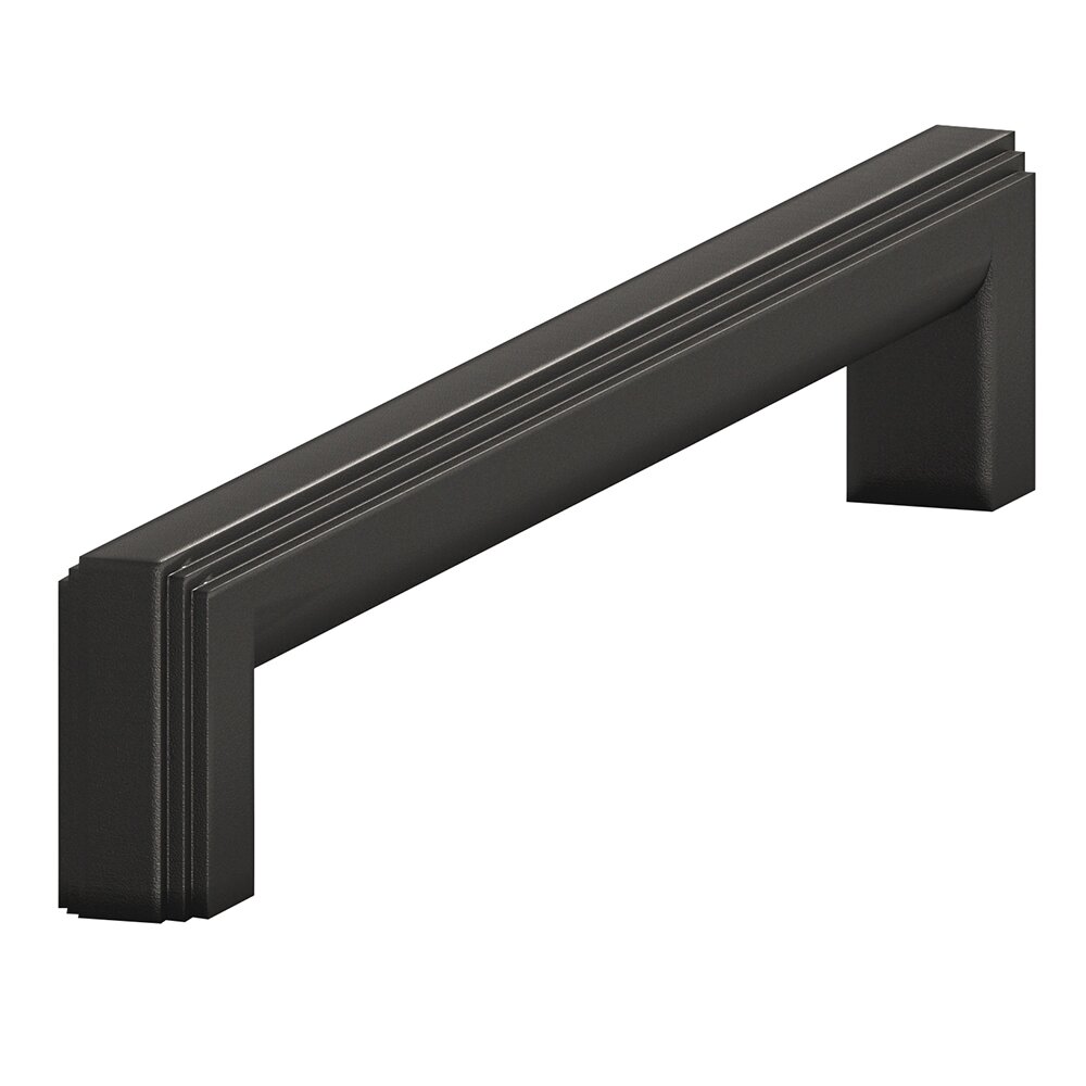 Colonial Bronze 6" Centers Cabinet Pull Hand Finished in Frost Black