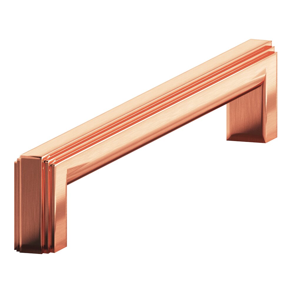 Colonial Bronze 8" Centers Cabinet Pull Hand Finished in Satin Copper