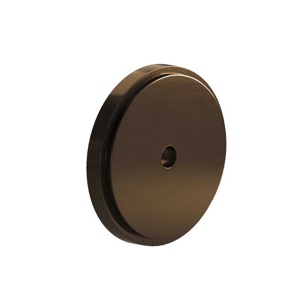 Colonial Bronze 1.25" Diameter Round Stepped Backplate In Unlacquered Oil Rubbed Bronze