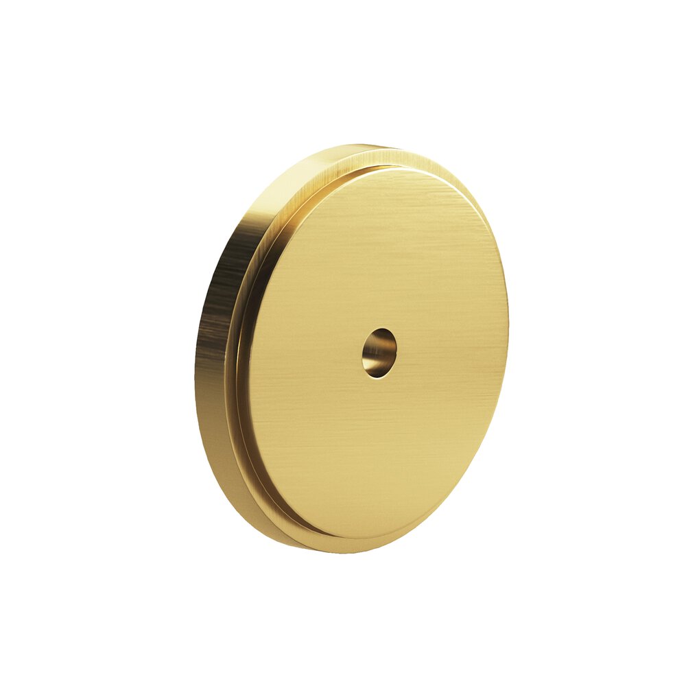 Colonial Bronze 1.25" Diameter Round Stepped Backplate In Satin Brass
