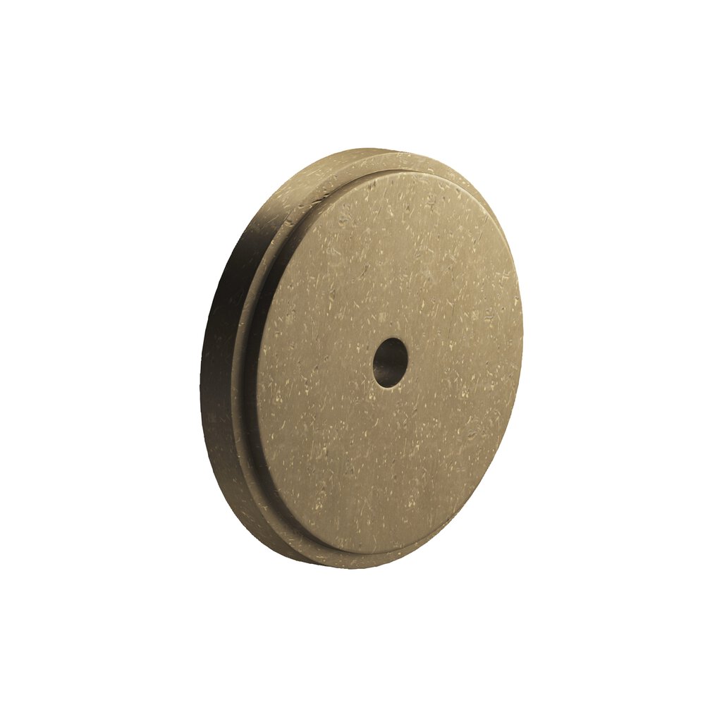 Colonial Bronze 1.25" Diameter Round Stepped Backplate In Distressed Oil Rubbed Bronze