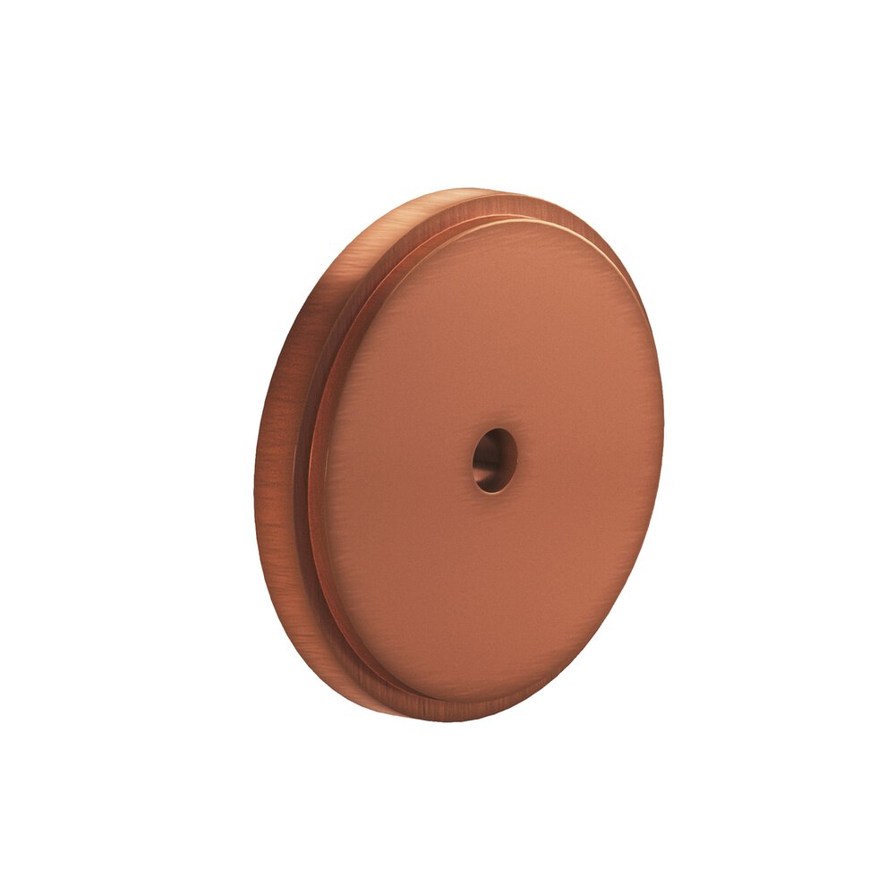 Colonial Bronze 1.25" Diameter Round Stepped Backplate In Matte Antique Copper