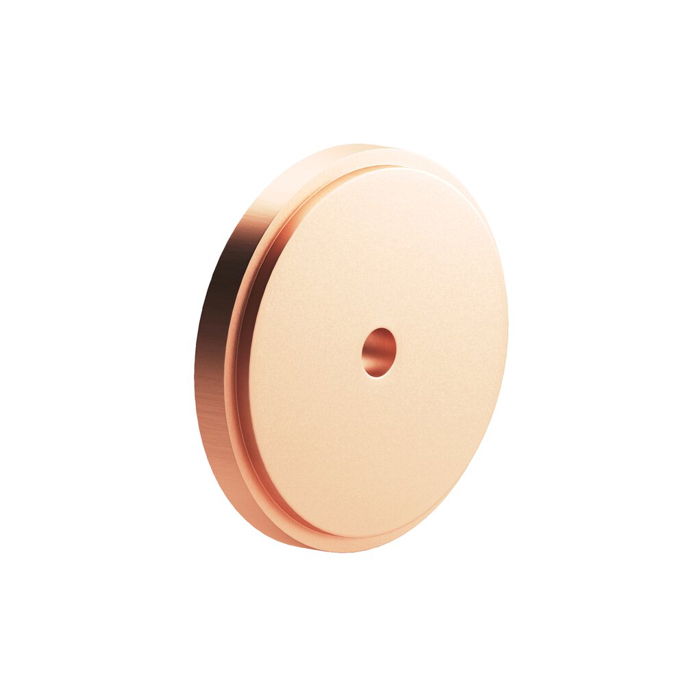 Colonial Bronze 1.25" Diameter Round Stepped Backplate In Matte Satin Copper