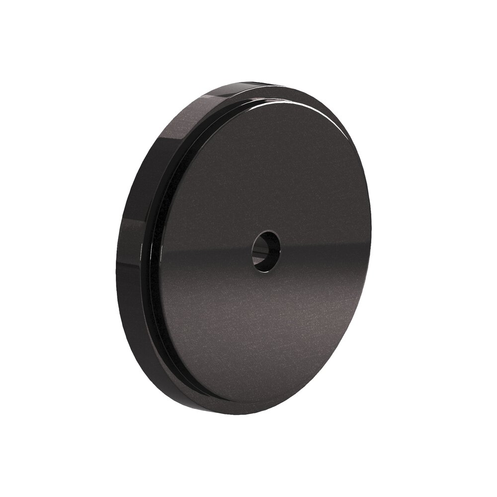 Colonial Bronze 1.5" Diameter Round Stepped Backplate In Satin Black