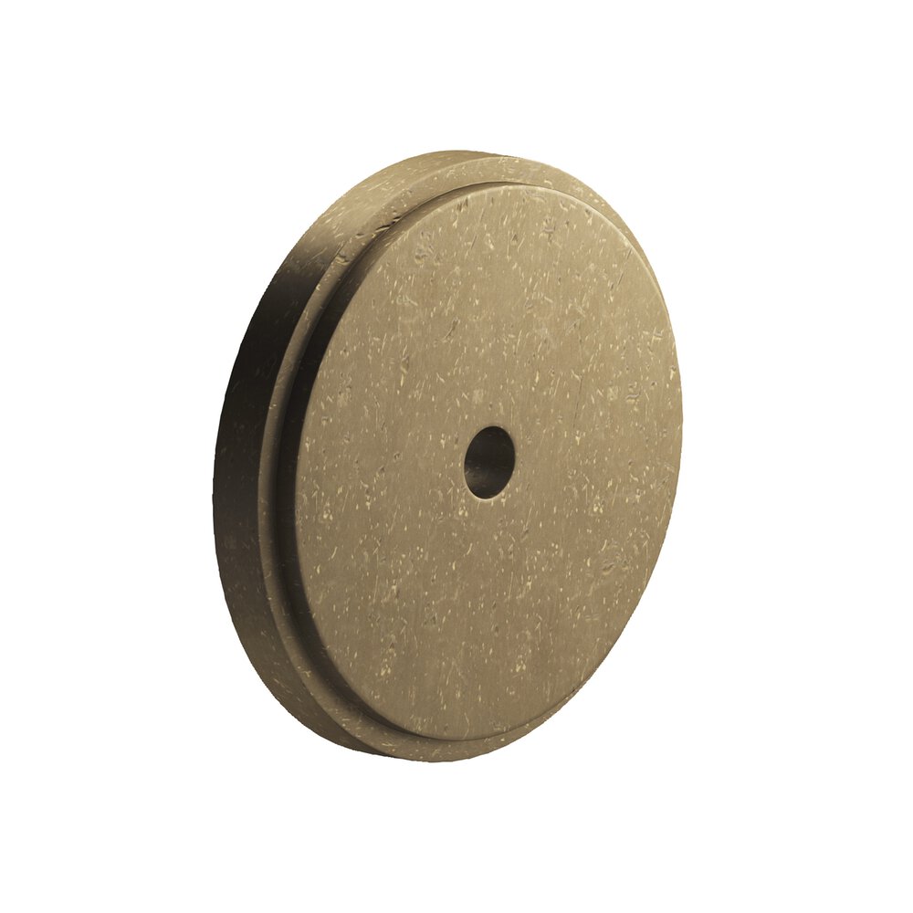 Colonial Bronze 1.5" Diameter Round Stepped Backplate In Distressed Oil Rubbed Bronze