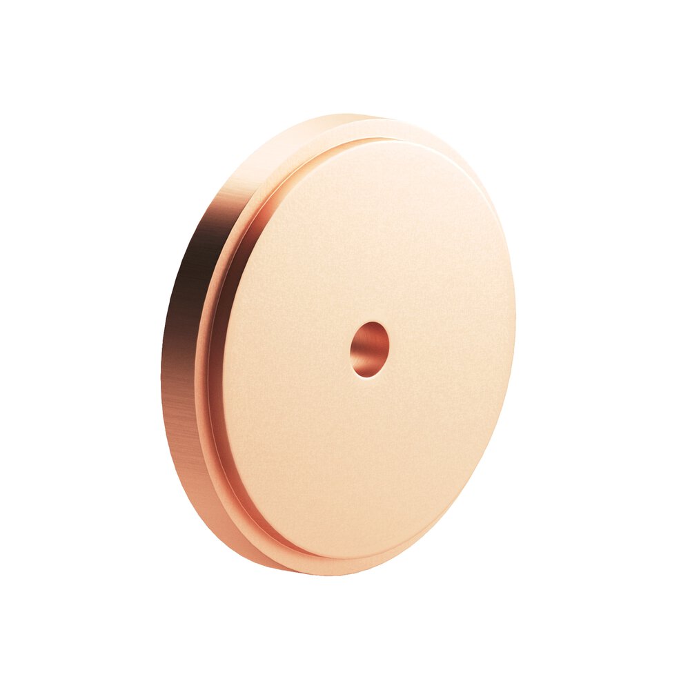 Colonial Bronze 1.5" Diameter Round Stepped Backplate In Matte Satin Copper