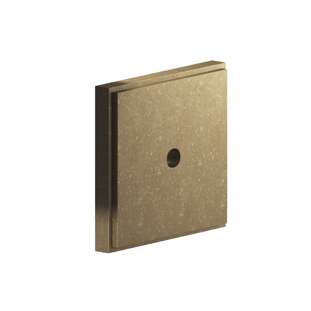 Colonial Bronze 1.25" Square Stepped Backplate In Distressed Oil Rubbed Bronze