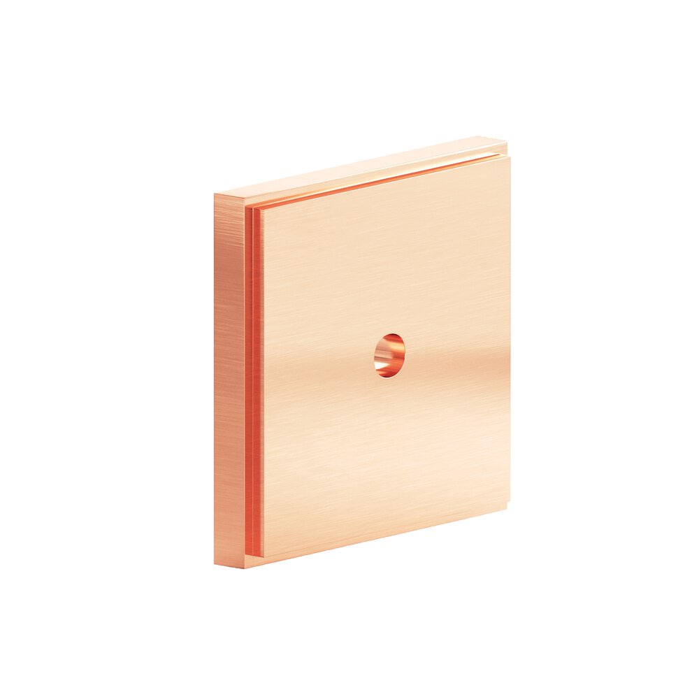 Colonial Bronze 1.25" Square Stepped Backplate In Satin Copper