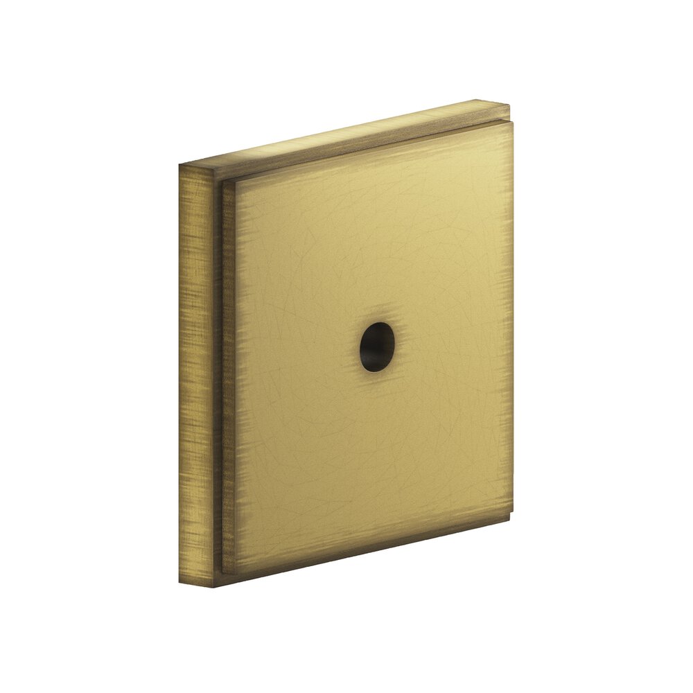 Colonial Bronze 1.5" Square Stepped Backplate In Matte Antique Satin Brass