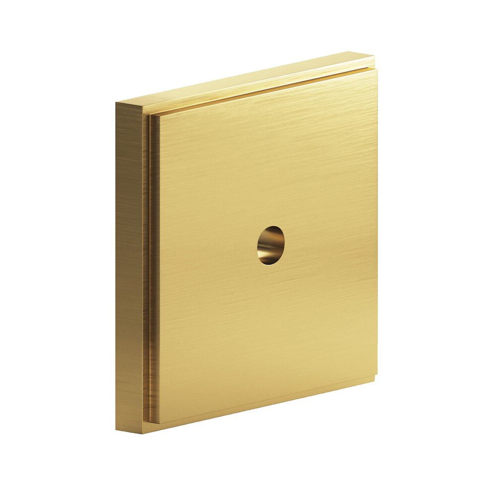 Colonial Bronze 1.75" Square Stepped Backplate In Satin Brass