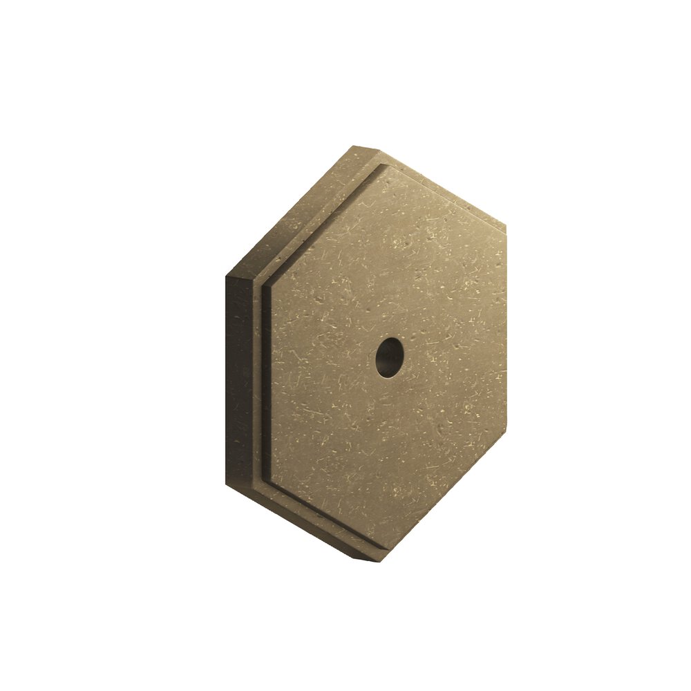 Colonial Bronze 1.25" Hexagonal Stepped Backplate In Distressed Oil Rubbed Bronze