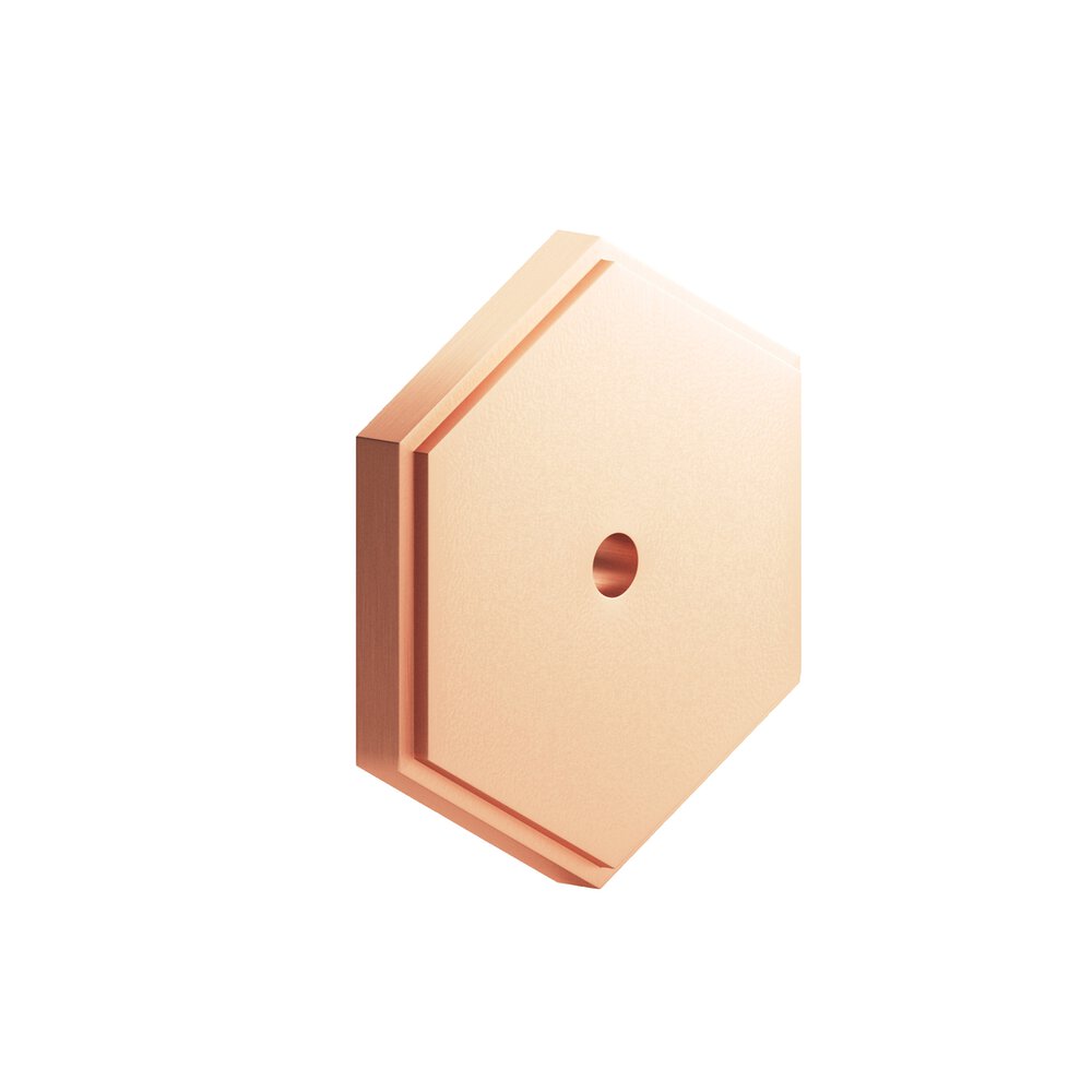Colonial Bronze 1.25" Hexagonal Stepped Backplate In Matte Satin Copper