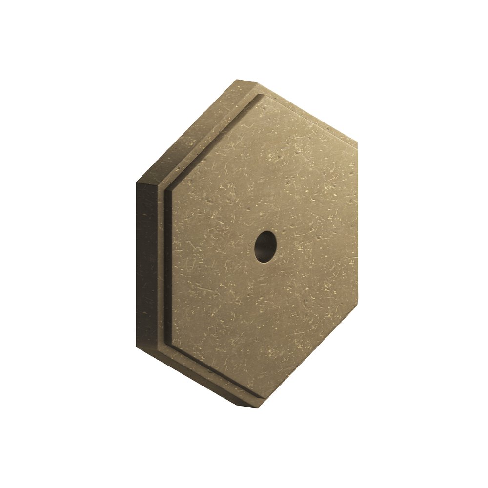 Colonial Bronze 1.5" Hexagonal Stepped Backplate In Distressed Oil Rubbed Bronze
