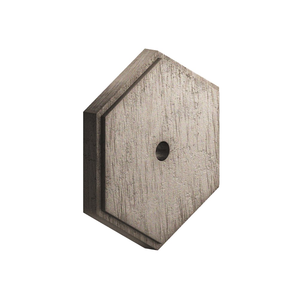 Colonial Bronze 1.5" Hexagonal Stepped Backplate In Distressed Pewter