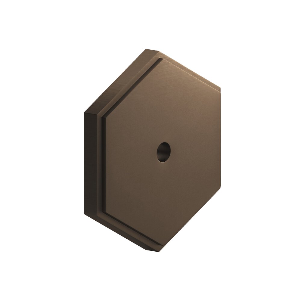 Colonial Bronze 1.5" Hexagonal Stepped Backplate In Heritage Bronze