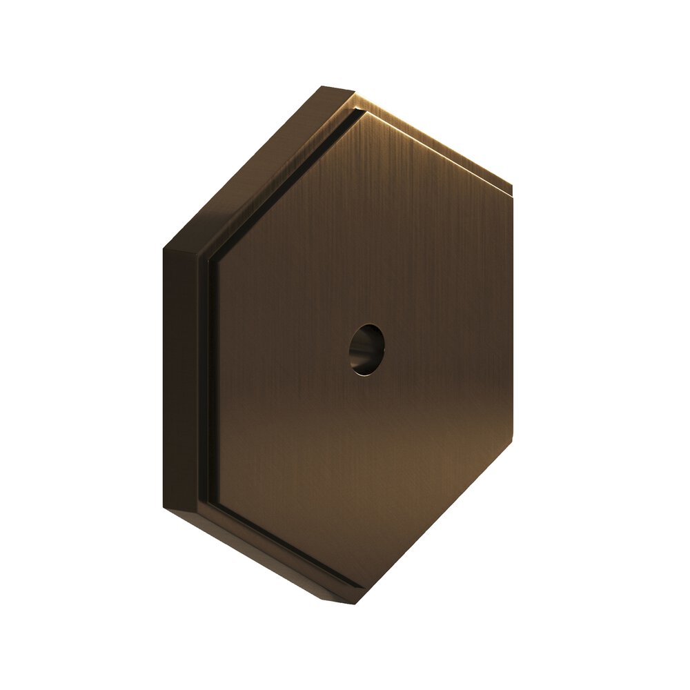 Colonial Bronze 1.75" Hexagonal Stepped Backplate In Unlacquered Oil Rubbed Bronze
