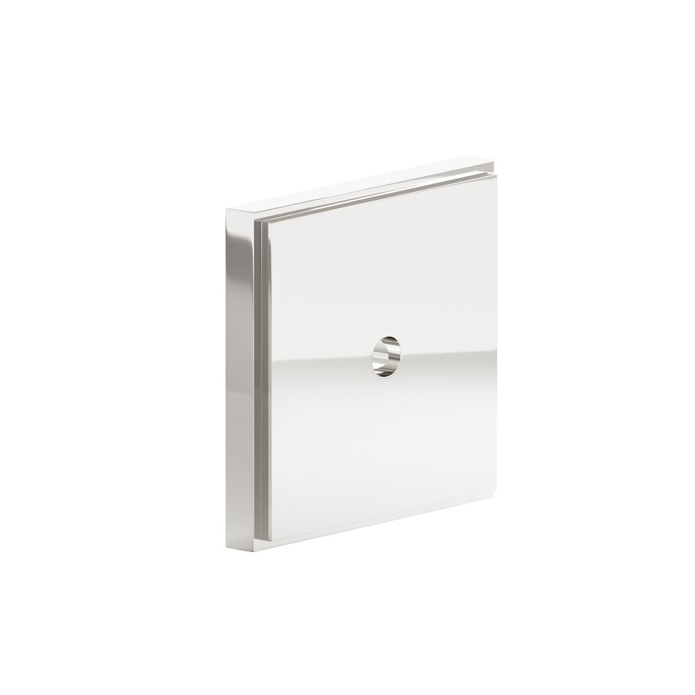 Colonial Bronze 1" Square Stepped Backplate In Polished Nickel